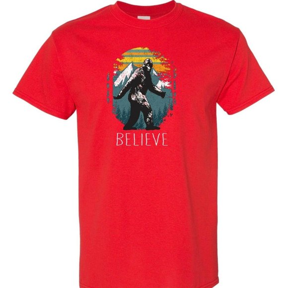 Sasquatch Believe Mountains Bigfoot Short Sleeve - Picture 4 of 10